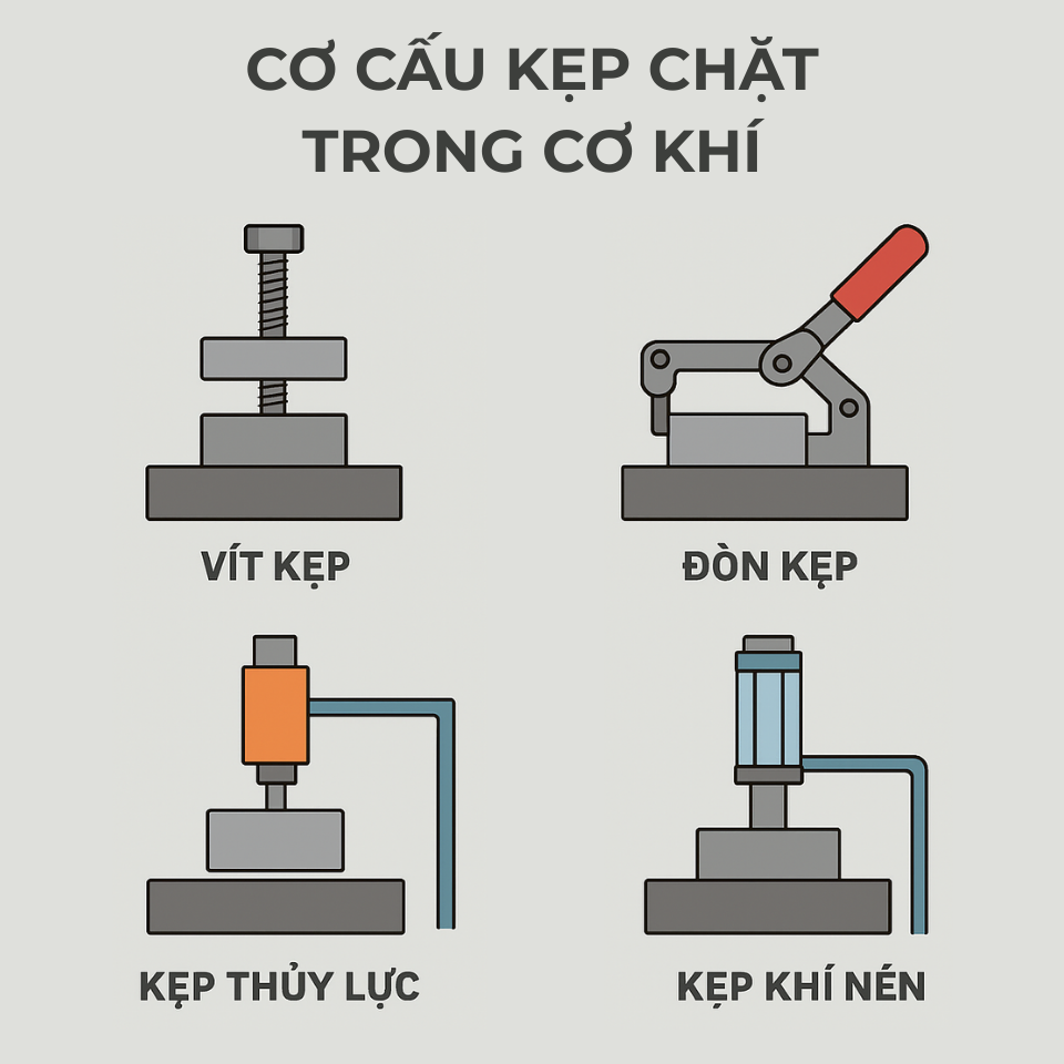 cơ khí kẹp chặt