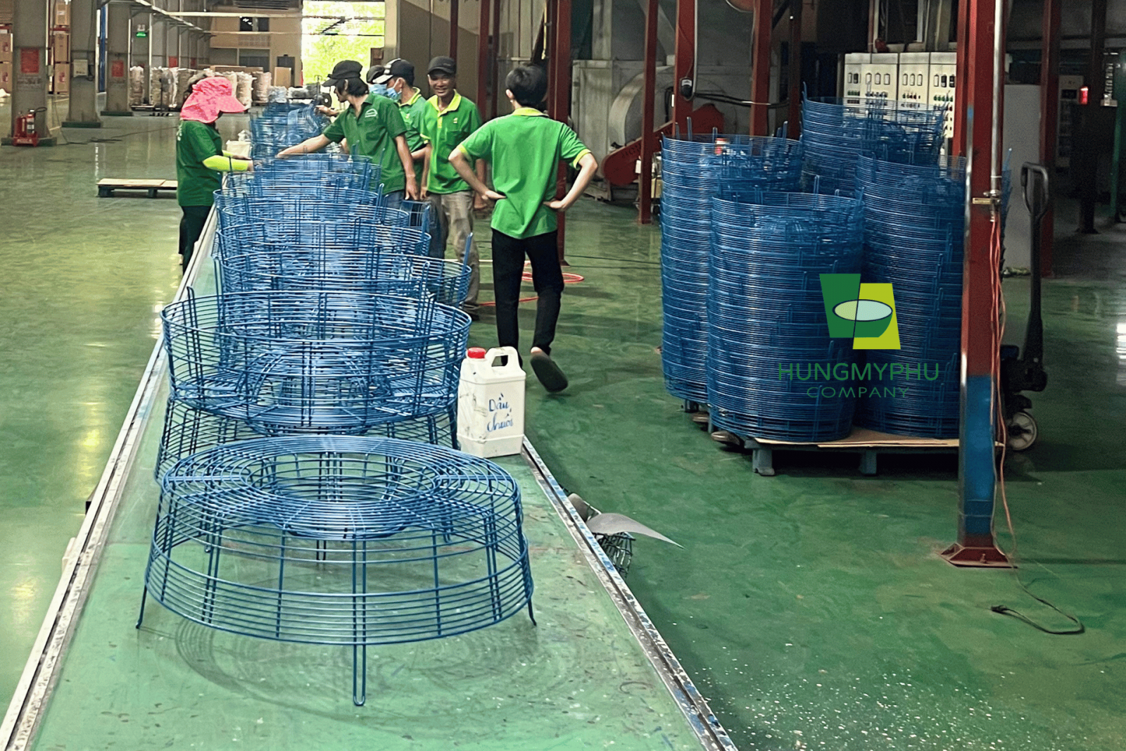 lồng quạt sơn tĩnh điện xuất khẩu