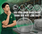 Các công đoạn quan trọng trong sản xuất lồng quạt